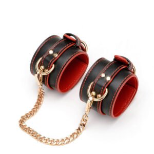 Two-Tone Leather Connecting Wristband Set
