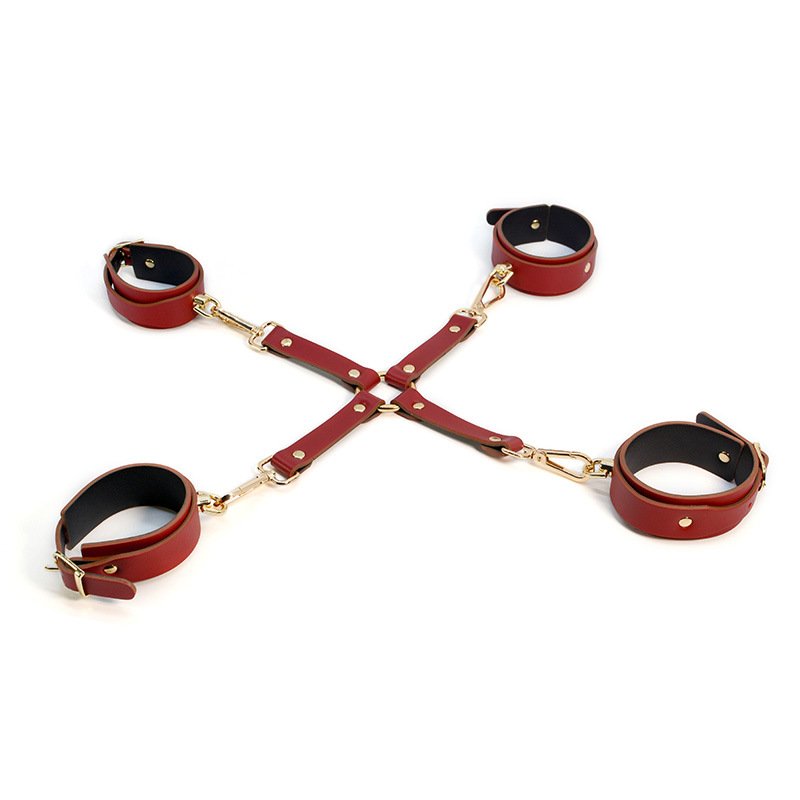 Leather Connecting Restraint Strap and Paddle Accessory Set
