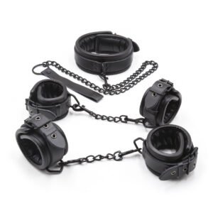 Black Leather Bondage Set