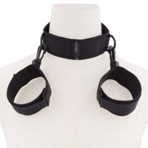 Black Webbing Neck - Wrist Restraint Set