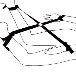Black Cross - shaped Bondage Strap