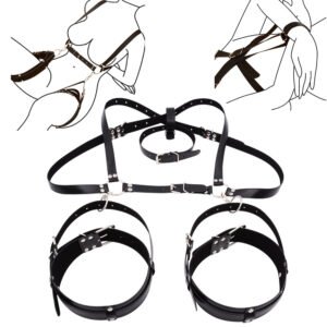 Multi - colored Leather Bondage Set