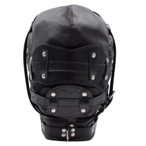 SM Leather Restraint Hood Set